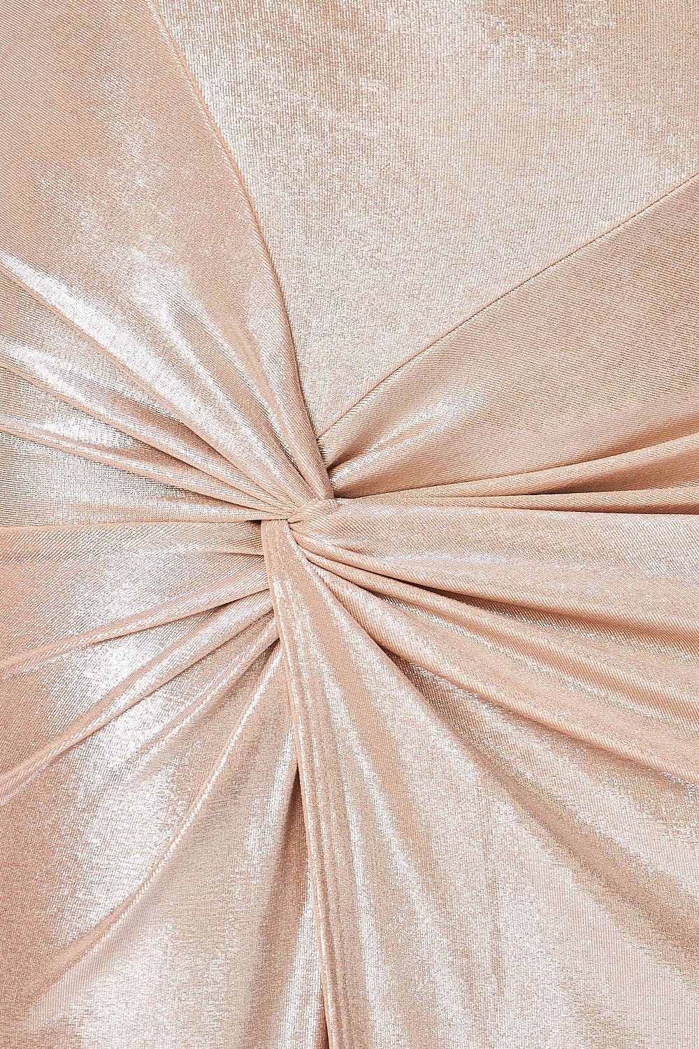 TWIST KNOT FRONT SILKY DRESS